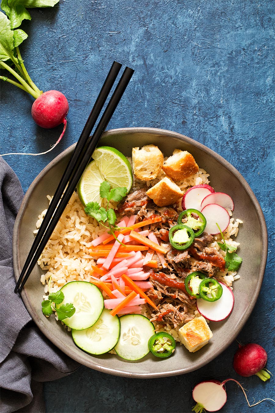 Banh Mi Rice Bowls by Carla Cardello Food Photographer