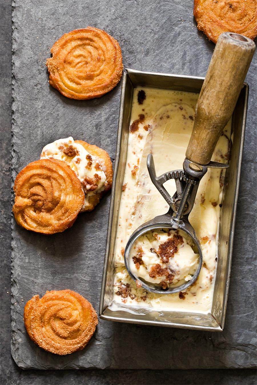 Churro Ice Cream by Carla Cardello Food Photographer