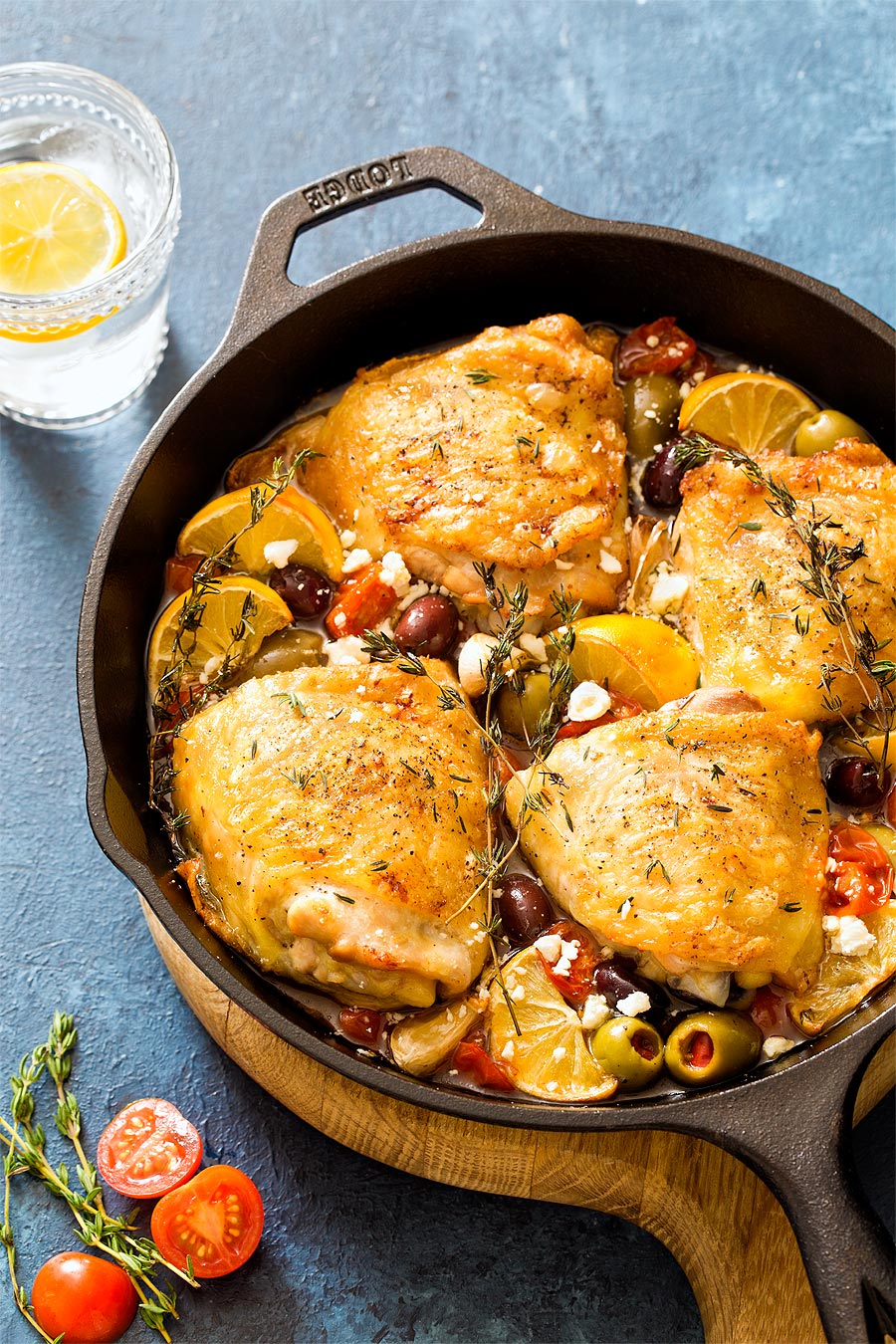 Mediterranean Chicken Thighs by Carla Cardello