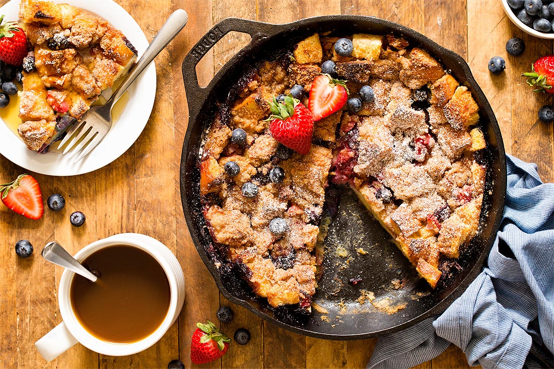 Berry French Toast Casserole by Carla Cardello Food Photographer